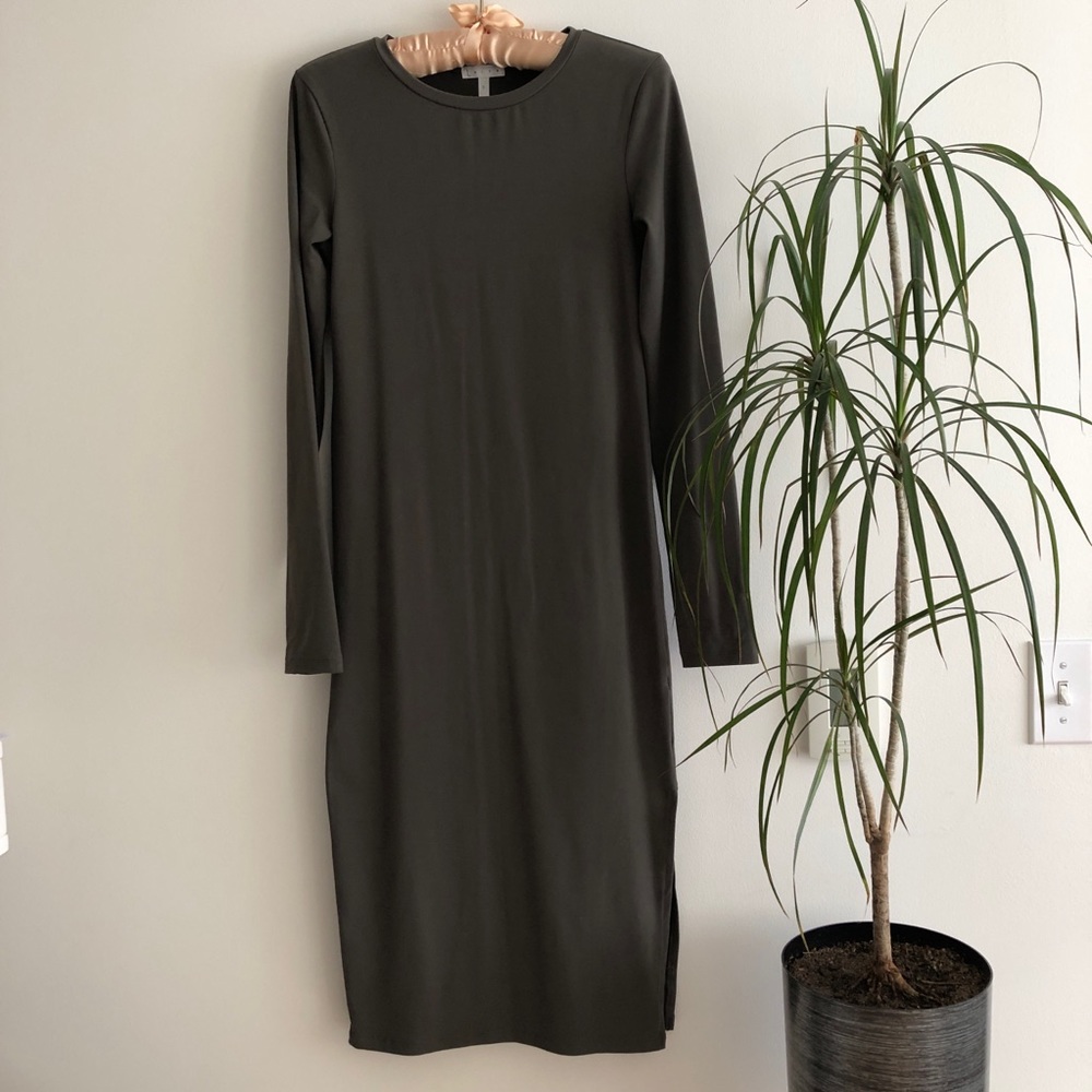 Leith olive dress